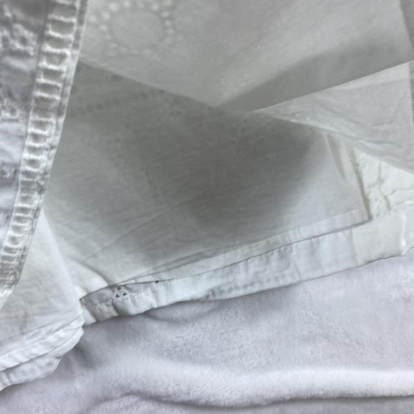 Banana Republic Factory Dress Sz 6 White Sleeveless Eyelet Cotton Coastal - Picture 7 of 12
